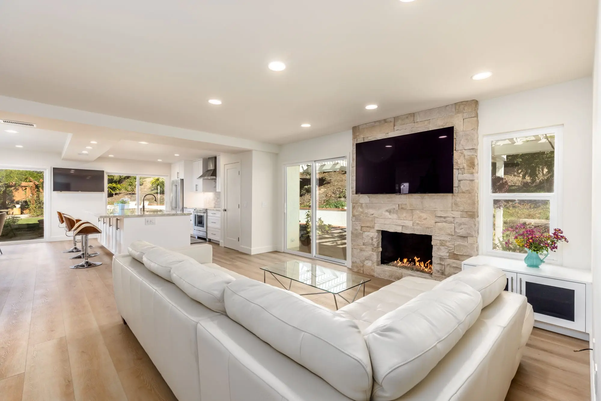 High-end living room remodel